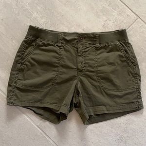 Olive utility shorts